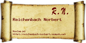 Reichenbach Norbert névjegykártya