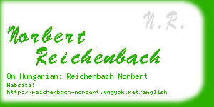 norbert reichenbach business card